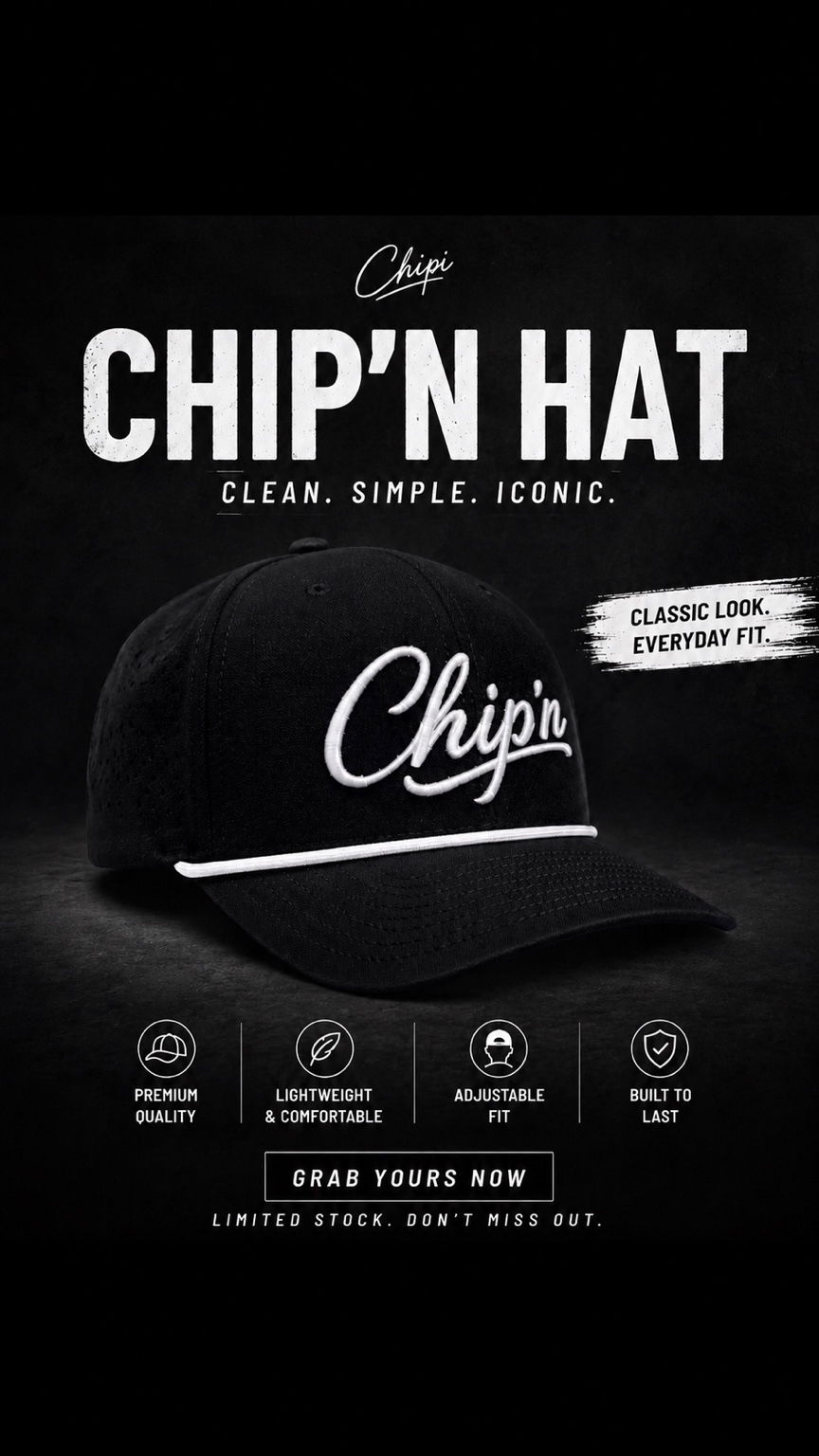 Black Chip’n Golf hat